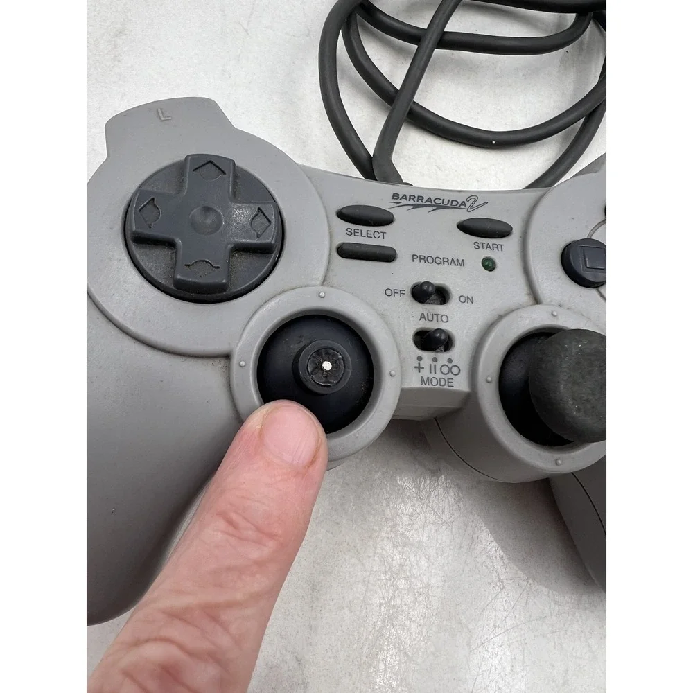 InterAct Barracuda 2 Gray Wired Controller PS1 PlayStation SV-1133